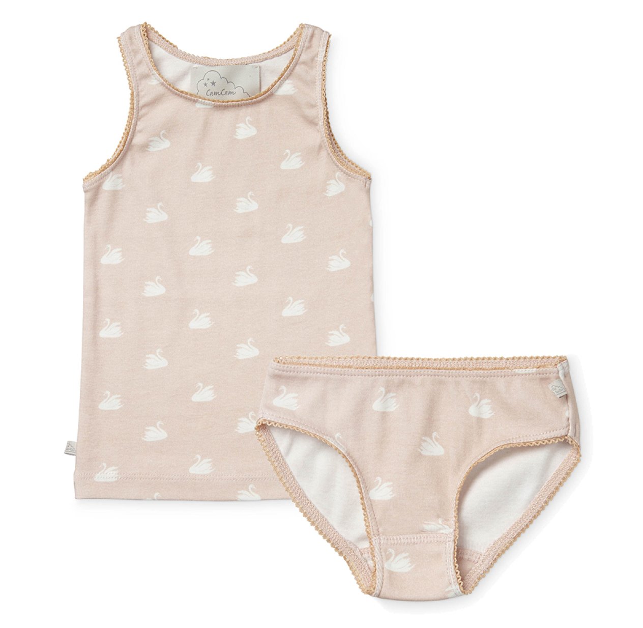 Sous-vêtements fille Cygnes - Rose poudré